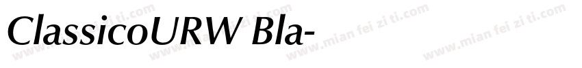 ClassicoURW Bla字体转换